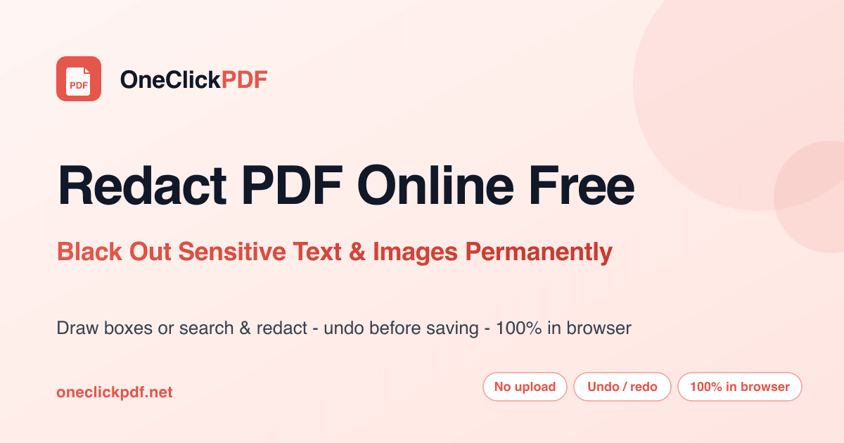 Rectangle Redact Redact PDF Online Free — Black Out Sensitive Text | OneClickPDF ...